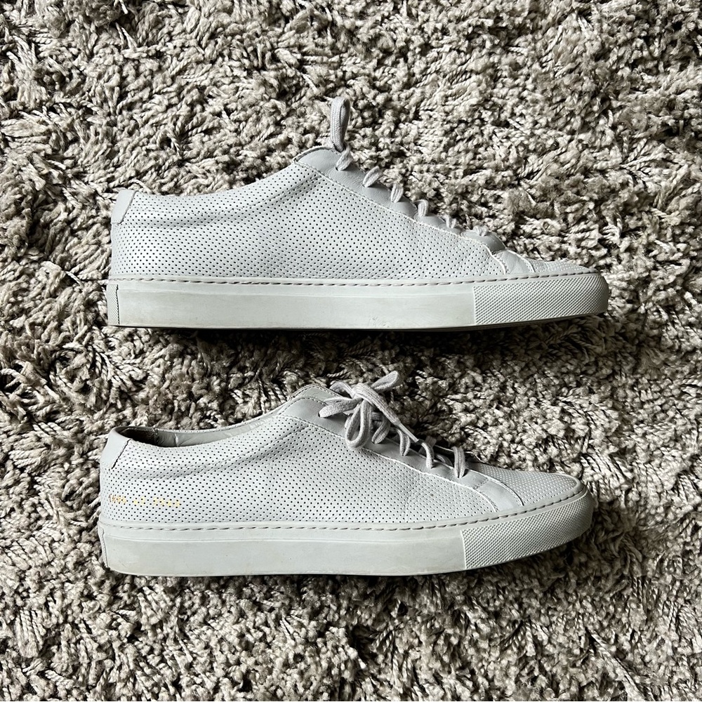 Common Project Achilles Sneaker Perforated Grey - Size 10 Men’s